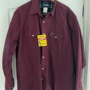 Wrangler Cowboy Cut Western Snap Work Shirt